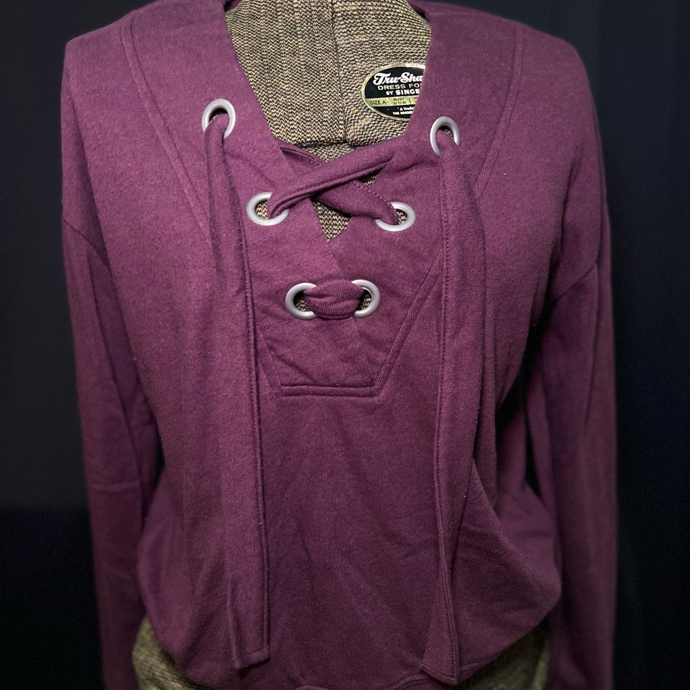 Garage Deep Purple Knit Top